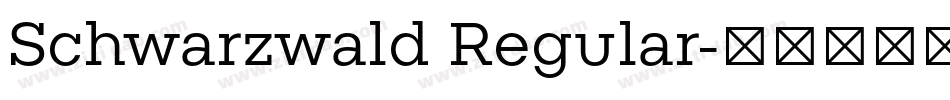 Schwarzwald Regular字体转换
